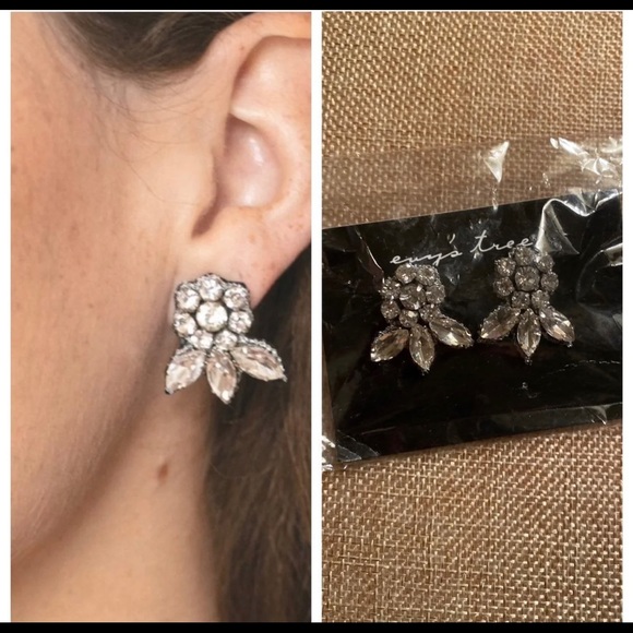 Evy’s Tree Sparkle Rhinestone Glass Earrings|NWT - Picture 2 of 3